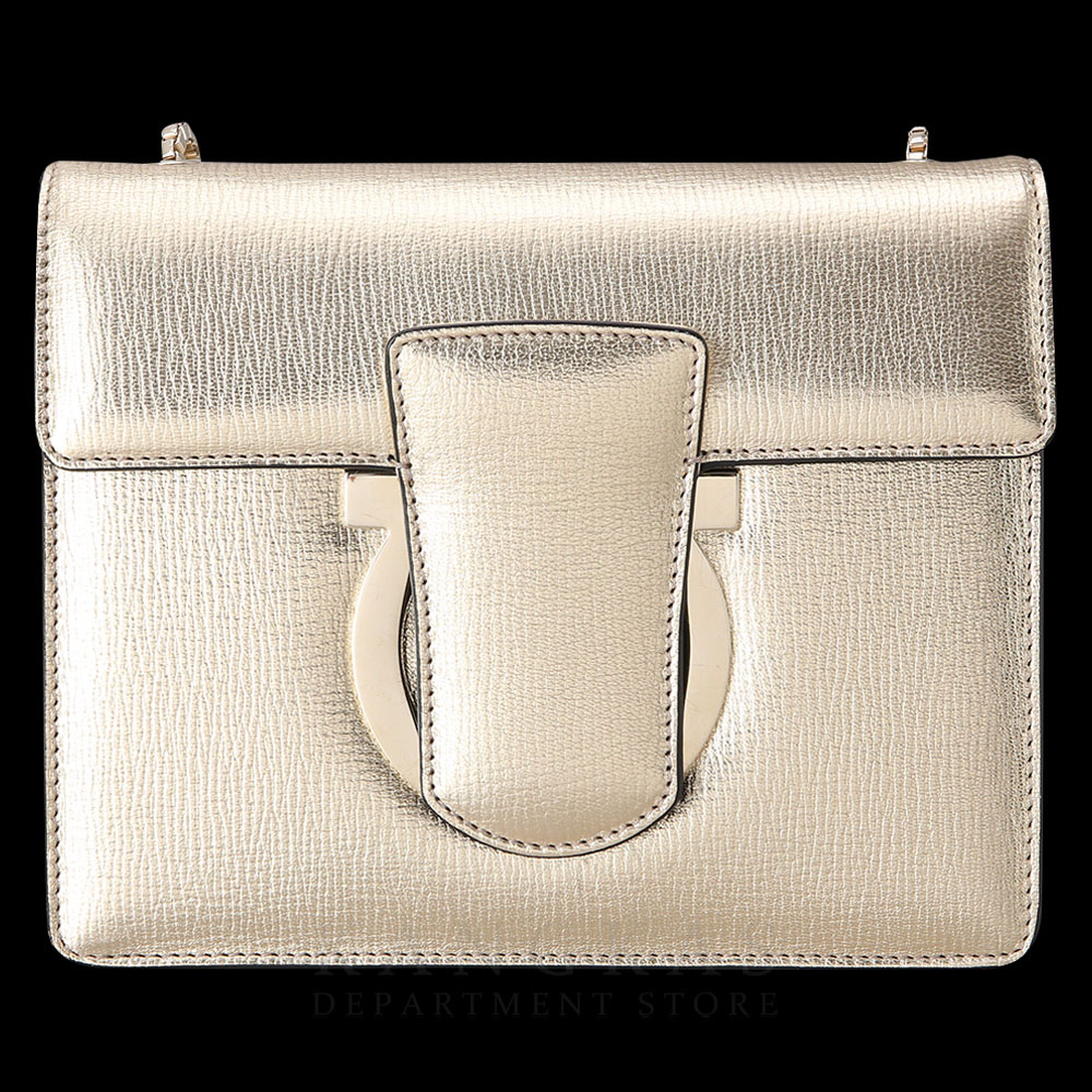 FERRAGAMO(USED)페레가모 간치니 플랩 체인백