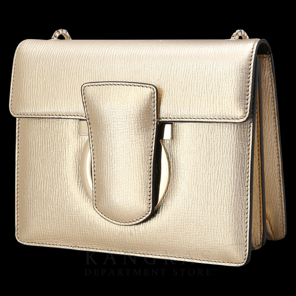 FERRAGAMO(USED)페레가모 간치니 플랩 체인백