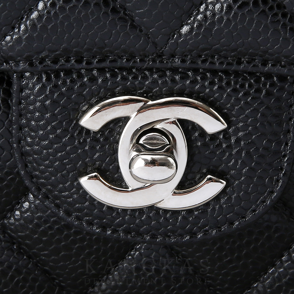 CHANEL(USED)샤넬 클래식 캐비어 미듐 은장
