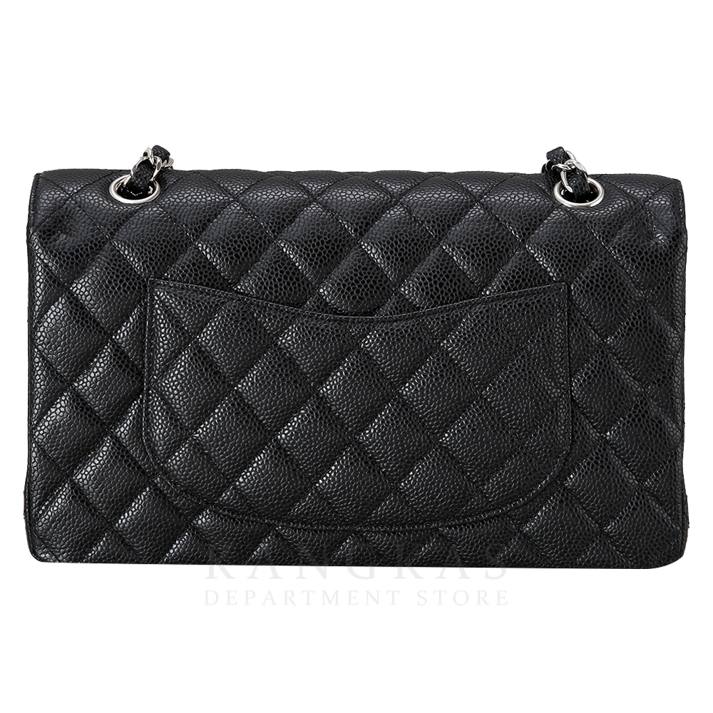 CHANEL(USED)샤넬 클래식 캐비어 미듐 은장