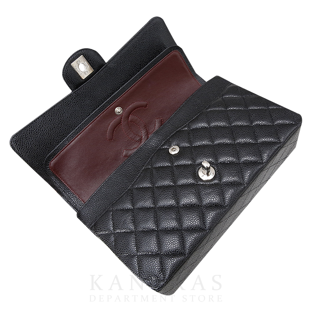 CHANEL(USED)샤넬 클래식 캐비어 미듐 은장