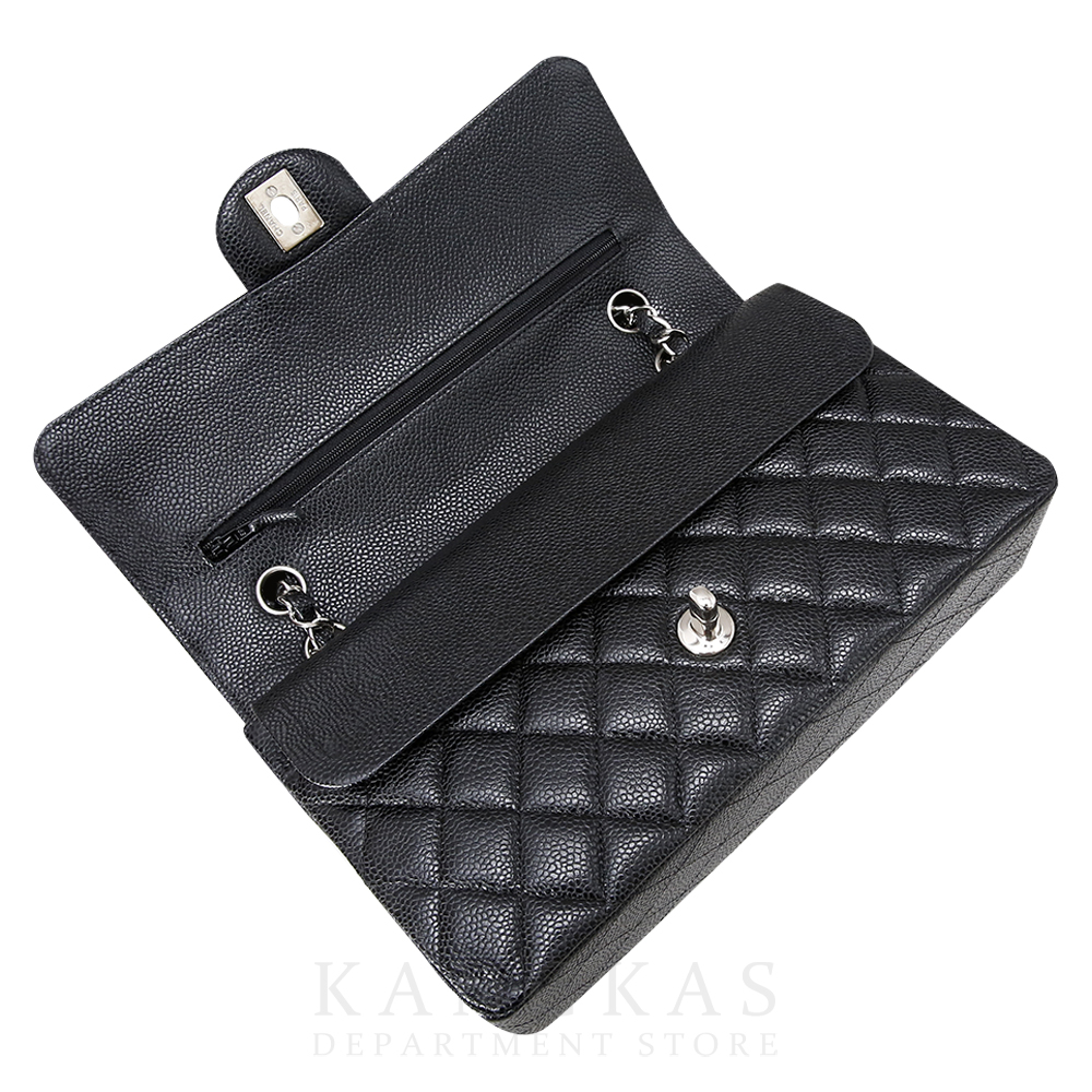 CHANEL(USED)샤넬 클래식 캐비어 미듐 은장
