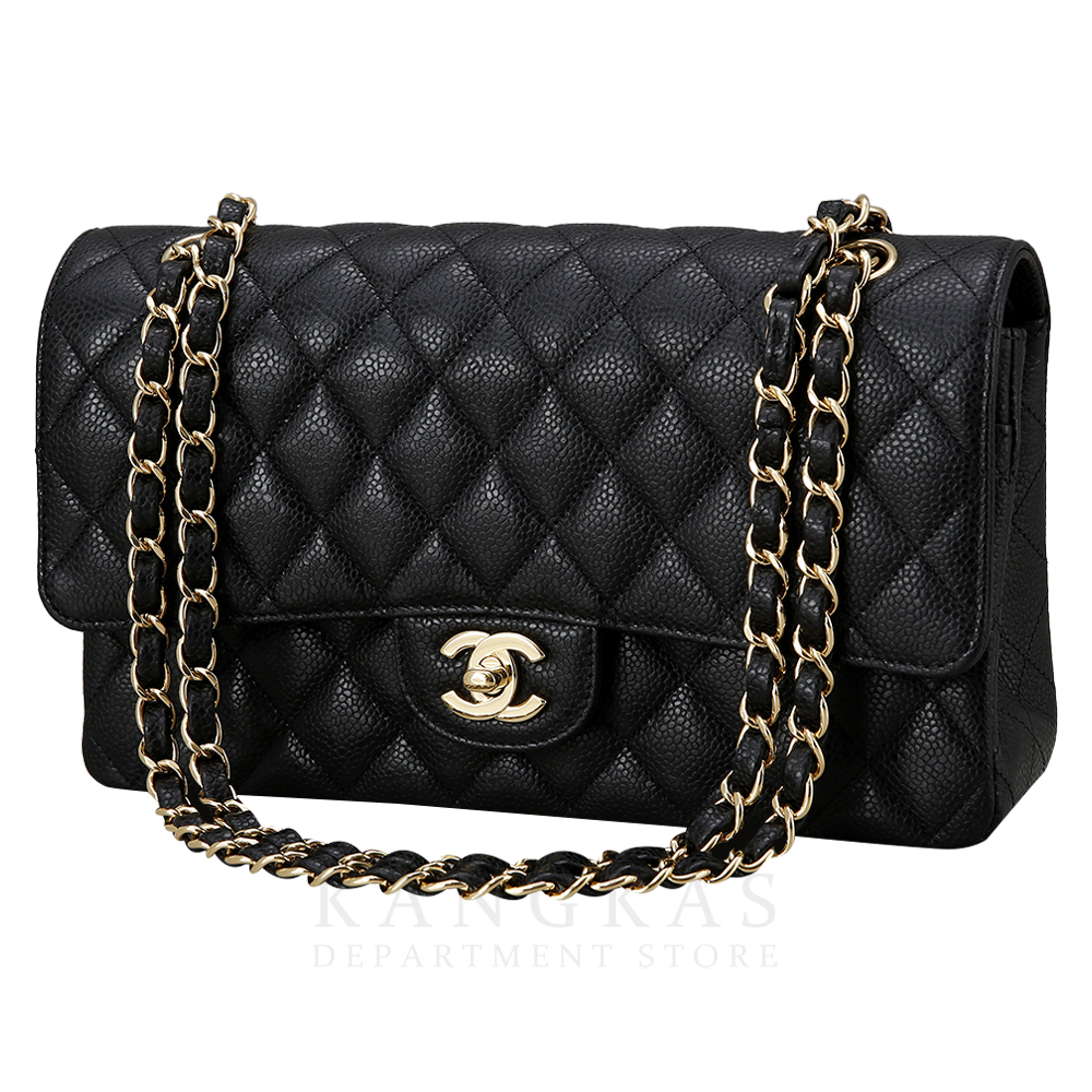 CHANEL(USED)샤넬 클래식 캐비어 미듐 금장
