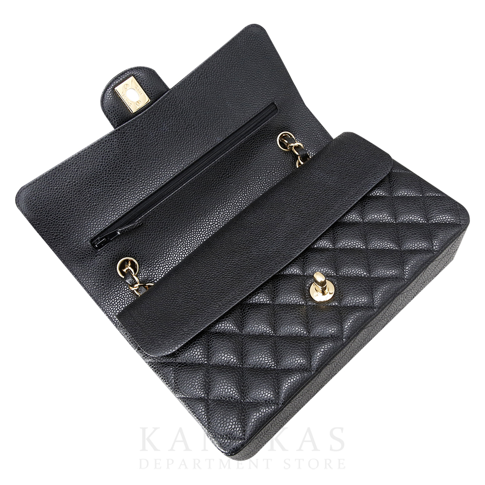 CHANEL(USED)샤넬 클래식 캐비어 미듐 금장