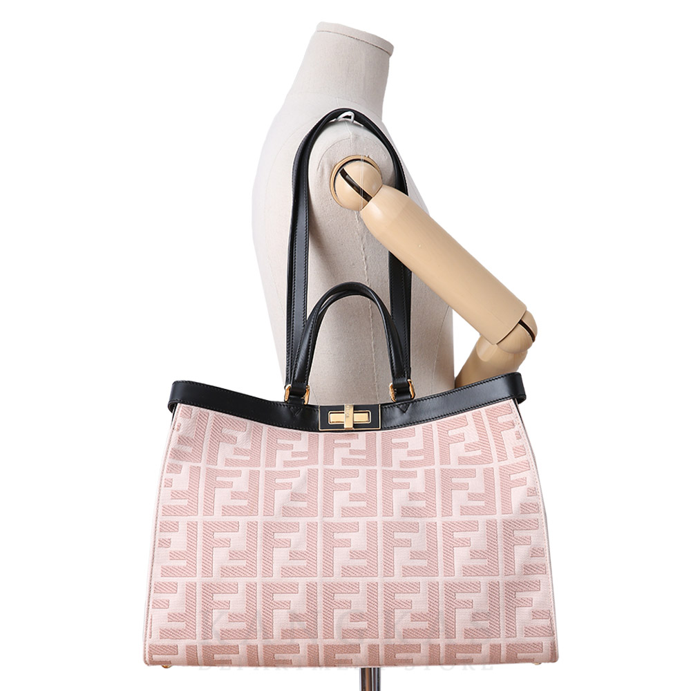 FENDI(USED)펜디 8BH374 피카부 FF 패브릭 X 토트백