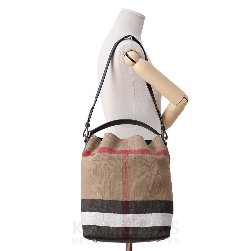 BURBERRY(USED)버버리 캔버스 애쉬비 라지 숄더백