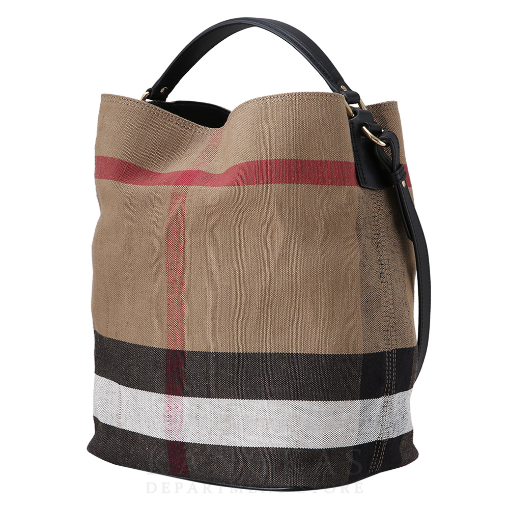 BURBERRY(USED)버버리 캔버스 애쉬비 라지 숄더백
