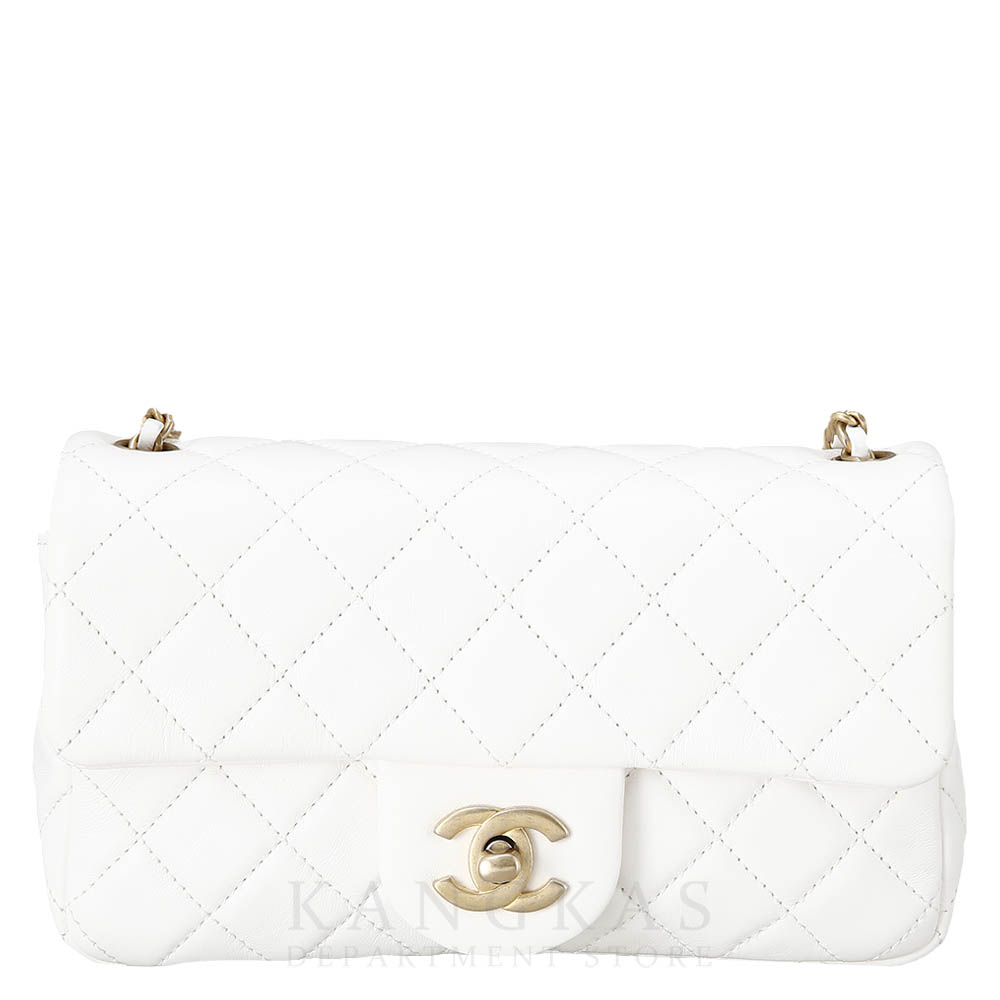 CHANEL(USED)샤넬 클래식 뉴미니 골든볼 화이트