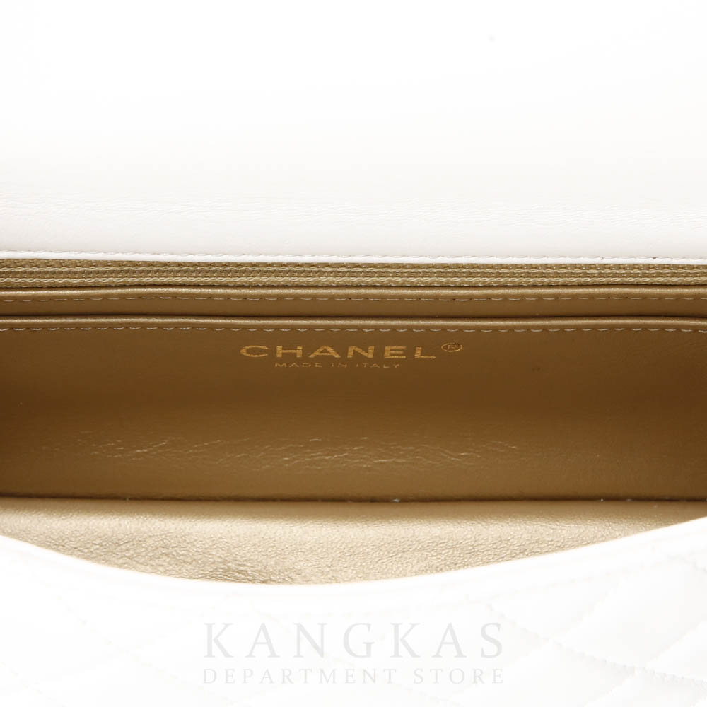 CHANEL(USED)샤넬 클래식 뉴미니 골든볼 화이트
