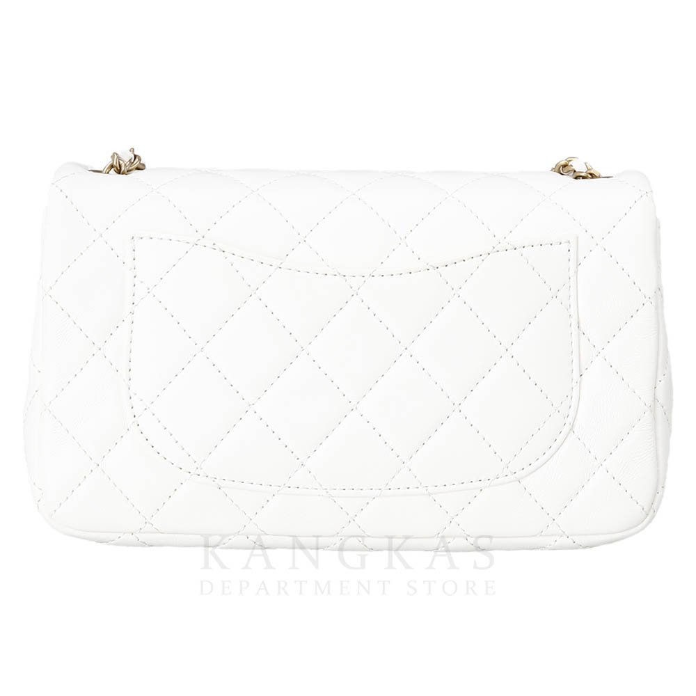 CHANEL(USED)샤넬 클래식 뉴미니 골든볼 화이트
