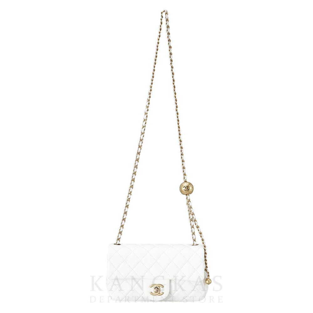 CHANEL(USED)샤넬 클래식 뉴미니 골든볼 화이트