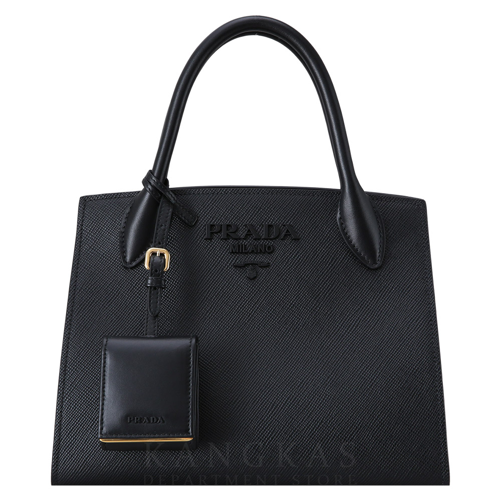 PRADA(USED)프라다 1BA156 모노크롬 사피아노 토트백