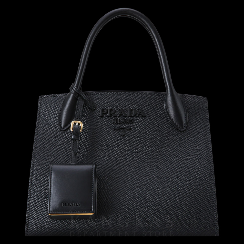 PRADA(USED)프라다 1BA156 모노크롬 사피아노 토트백