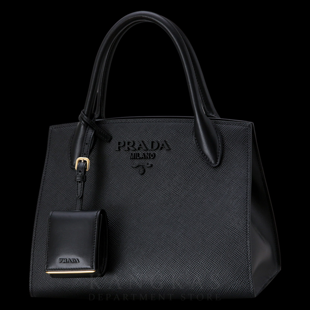PRADA(USED)프라다 1BA156 모노크롬 사피아노 토트백