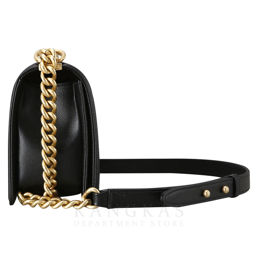 CHANEL(USED)샤넬 보이샤넬 캐비어 미듐 금장