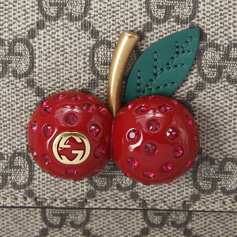 GUCCI(USED)구찌 481291 GG수프림 체리 미니 체인백