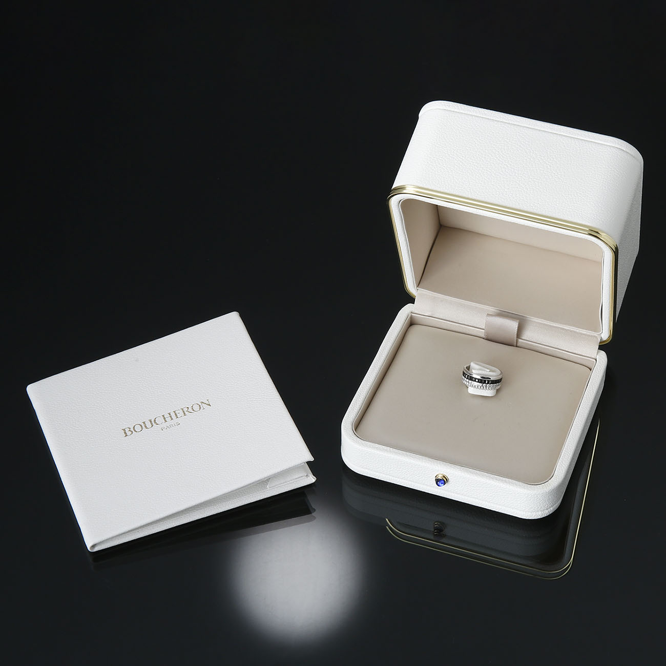 Boucheron(USED)부쉐론 콰트로 블랙 에디션 스몰 링 #48