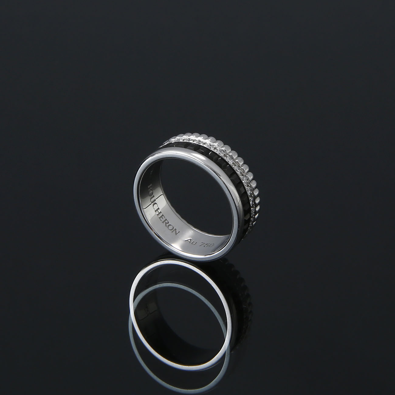 Boucheron(USED)부쉐론 콰트로 블랙 에디션 스몰 링 #48