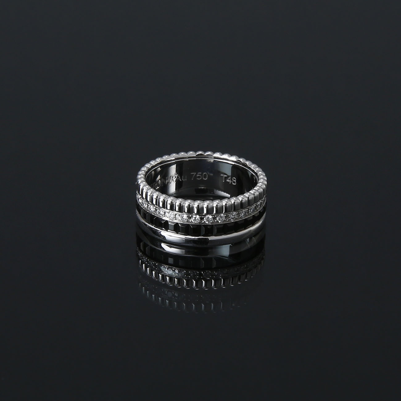 Boucheron(USED)부쉐론 콰트로 블랙 에디션 스몰 링 #48