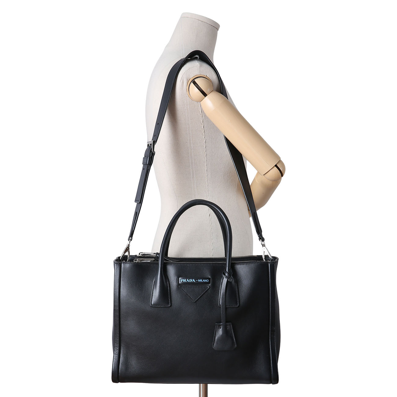 PRADA(USED)프라다 1ba183 그레이스 카프 토트겸 숄더백