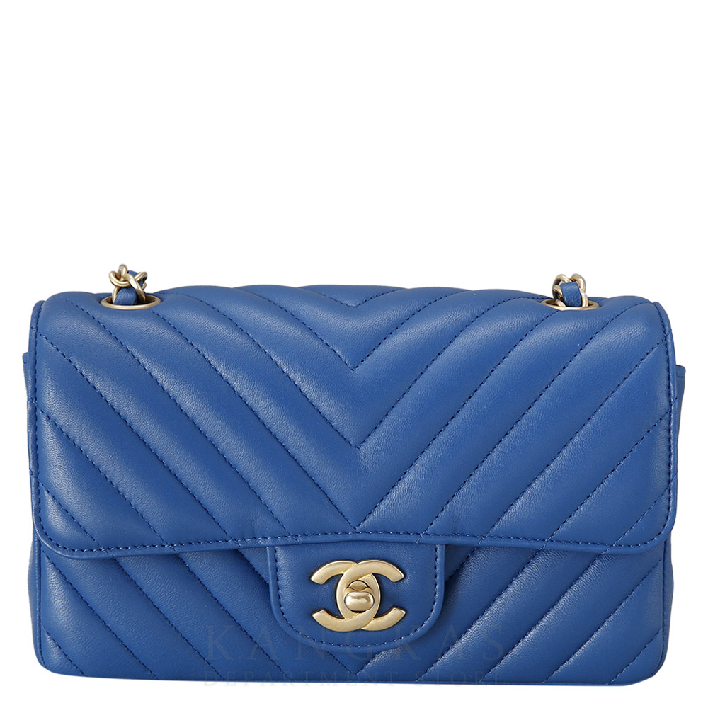 CHANEL(USED)샤넬 클래식 쉐브론 램스킨 뉴미니