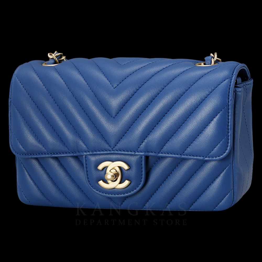 CHANEL(USED)샤넬 클래식 쉐브론 램스킨 뉴미니