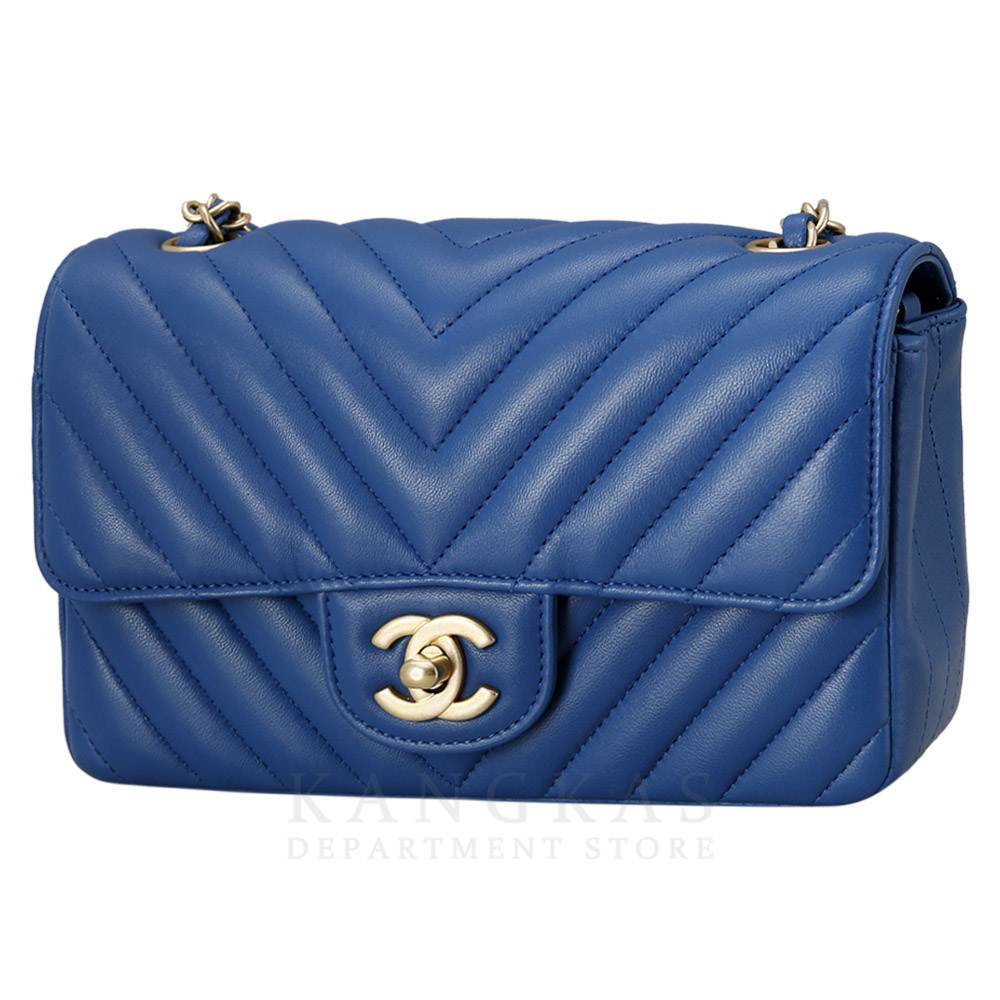 CHANEL(USED)샤넬 클래식 쉐브론 램스킨 뉴미니