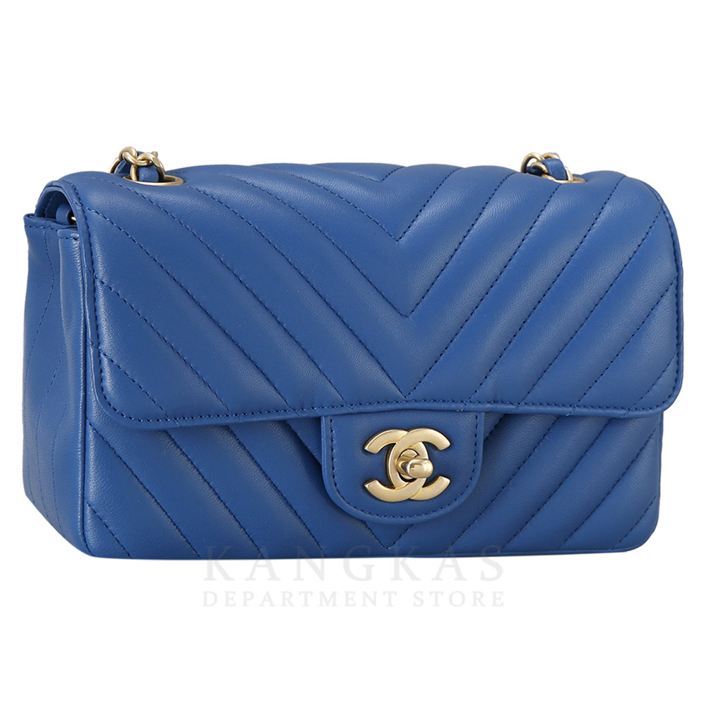 CHANEL(USED)샤넬 클래식 쉐브론 램스킨 뉴미니