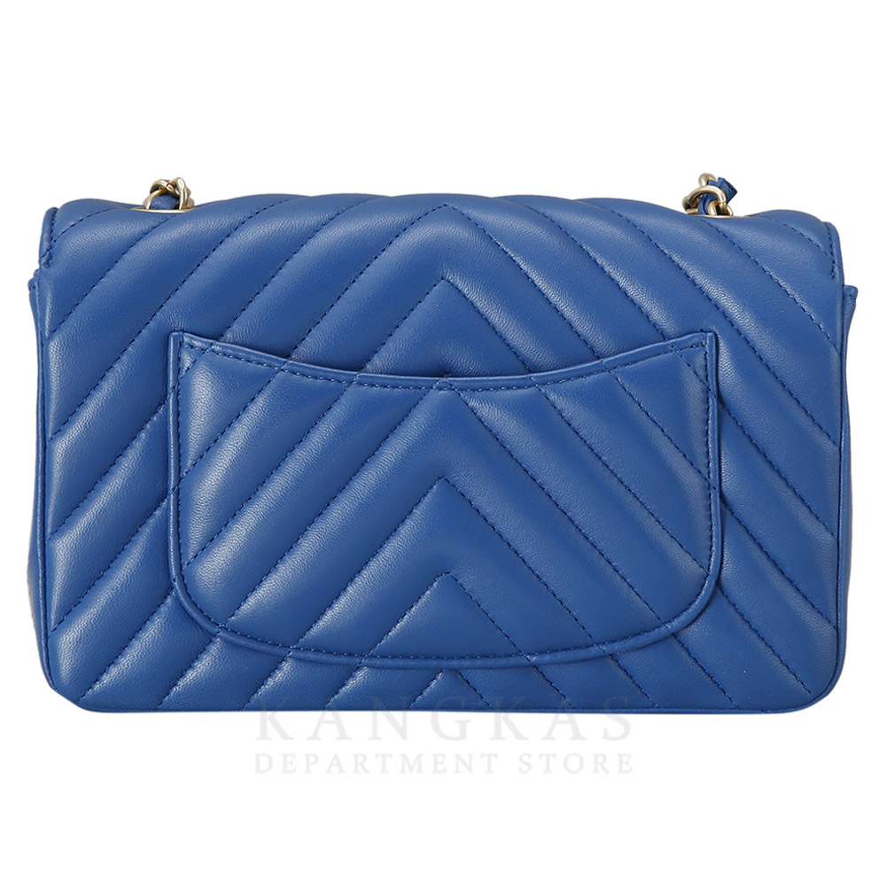 CHANEL(USED)샤넬 클래식 쉐브론 램스킨 뉴미니
