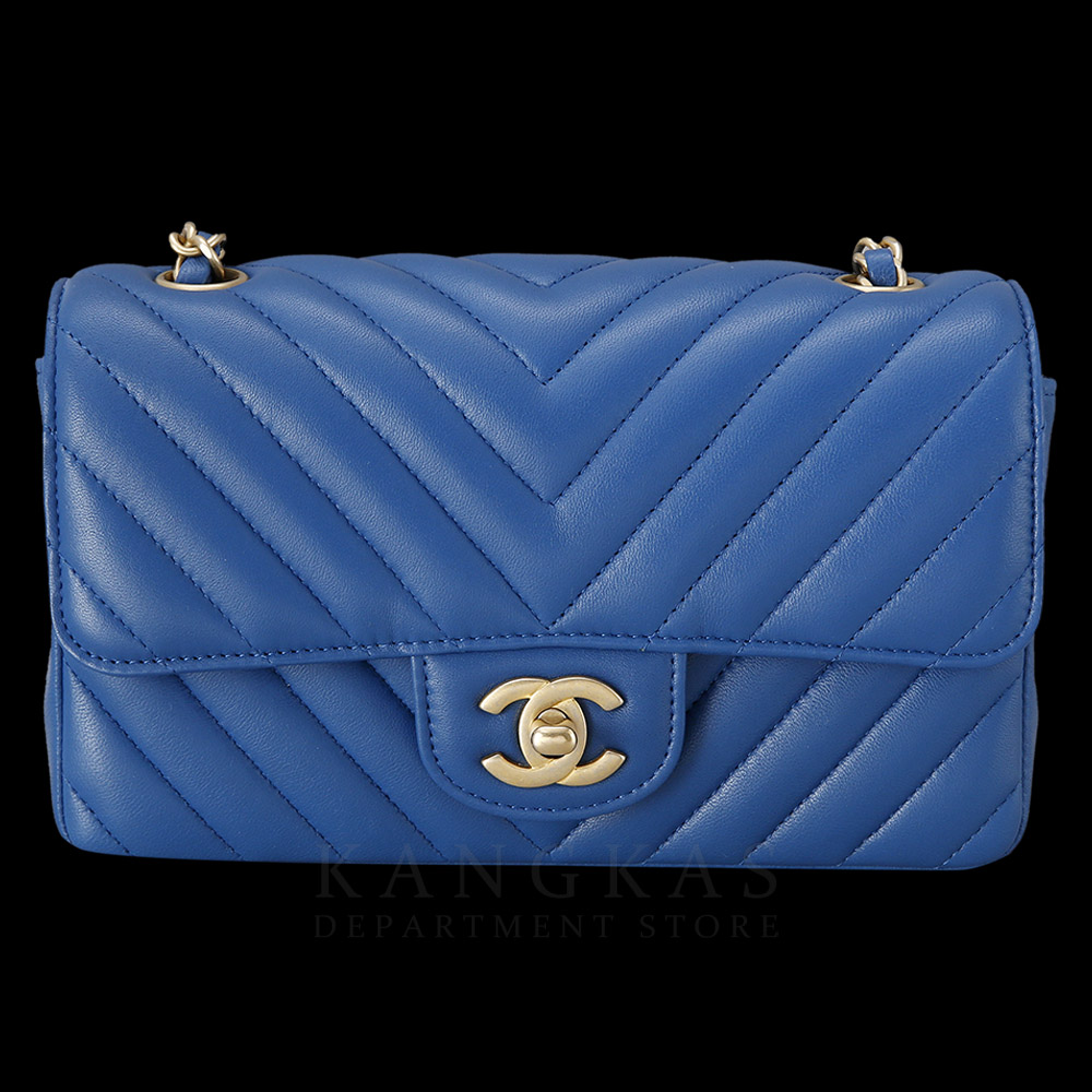 CHANEL(USED)샤넬 클래식 쉐브론 램스킨 뉴미니