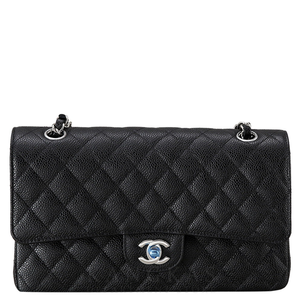 CHANEL(NEW)샤넬 클래식 캐비어 미듐 은장 (새제품) NEW PRODUCT
