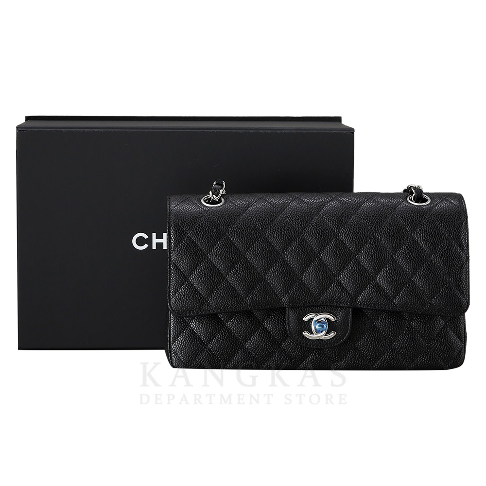 CHANEL(NEW)샤넬 클래식 캐비어 미듐 은장 (새제품) NEW PRODUCT