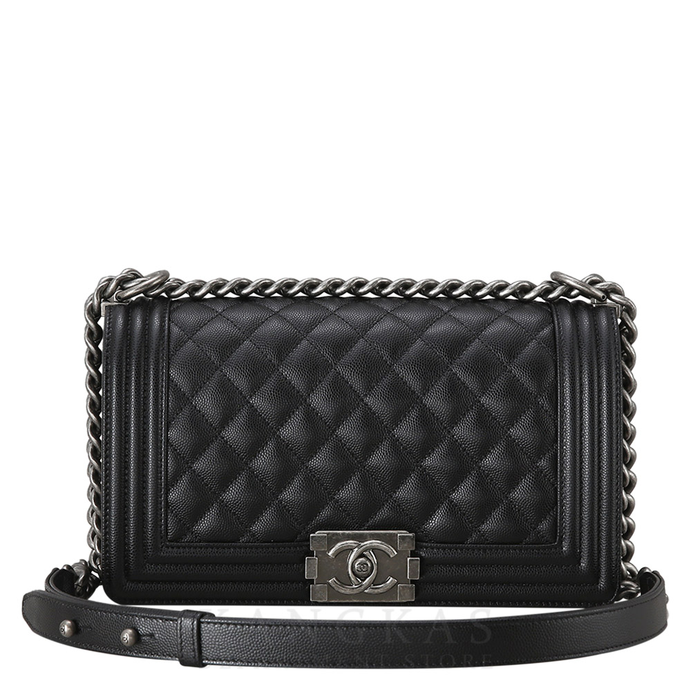 CHANEL(USED)샤넬 보이샤넬 캐비어 미듐