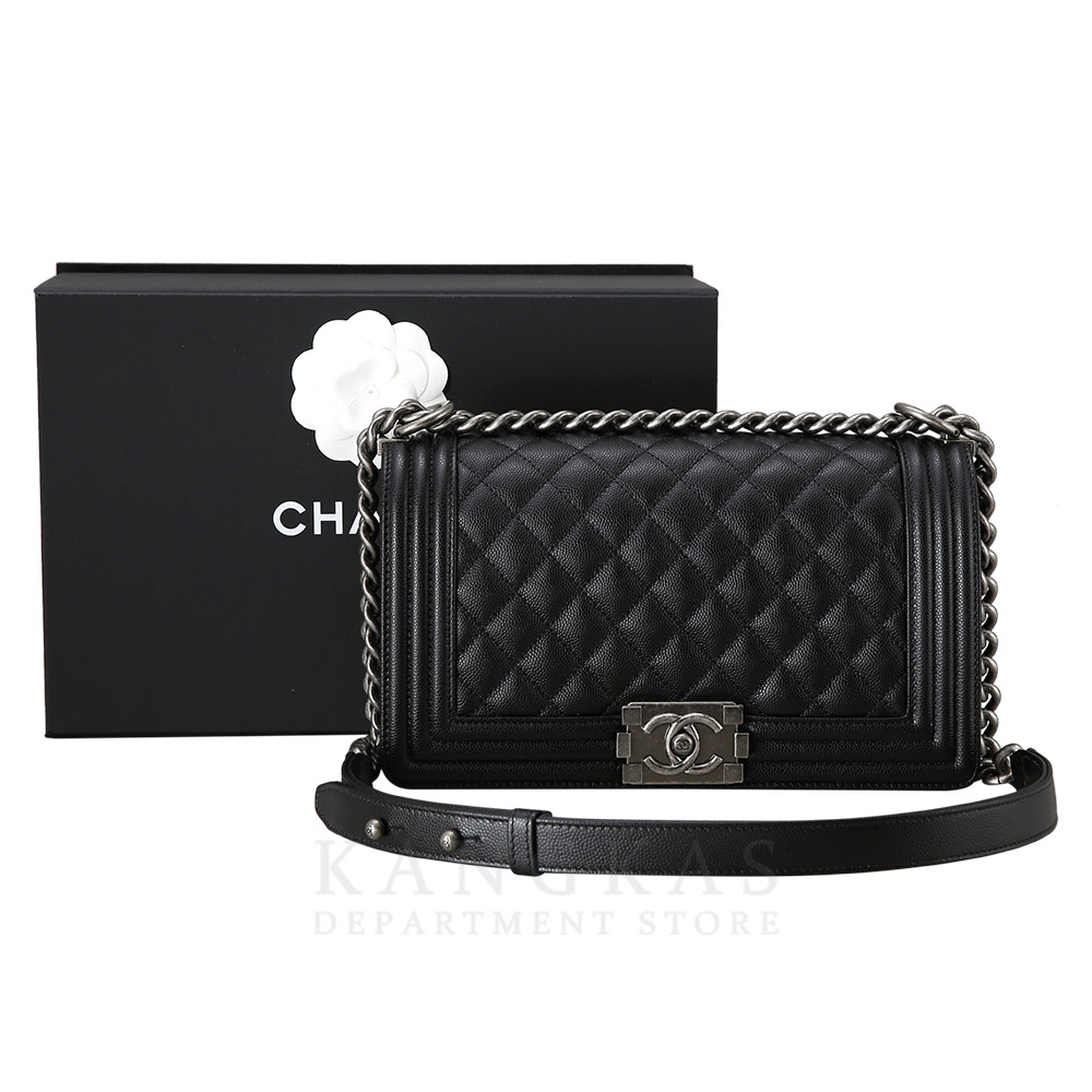 CHANEL(USED)샤넬 보이샤넬 캐비어 미듐