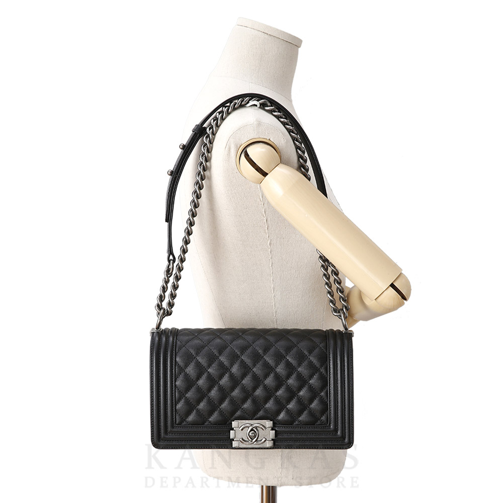 CHANEL(USED)샤넬 보이샤넬 캐비어 미듐