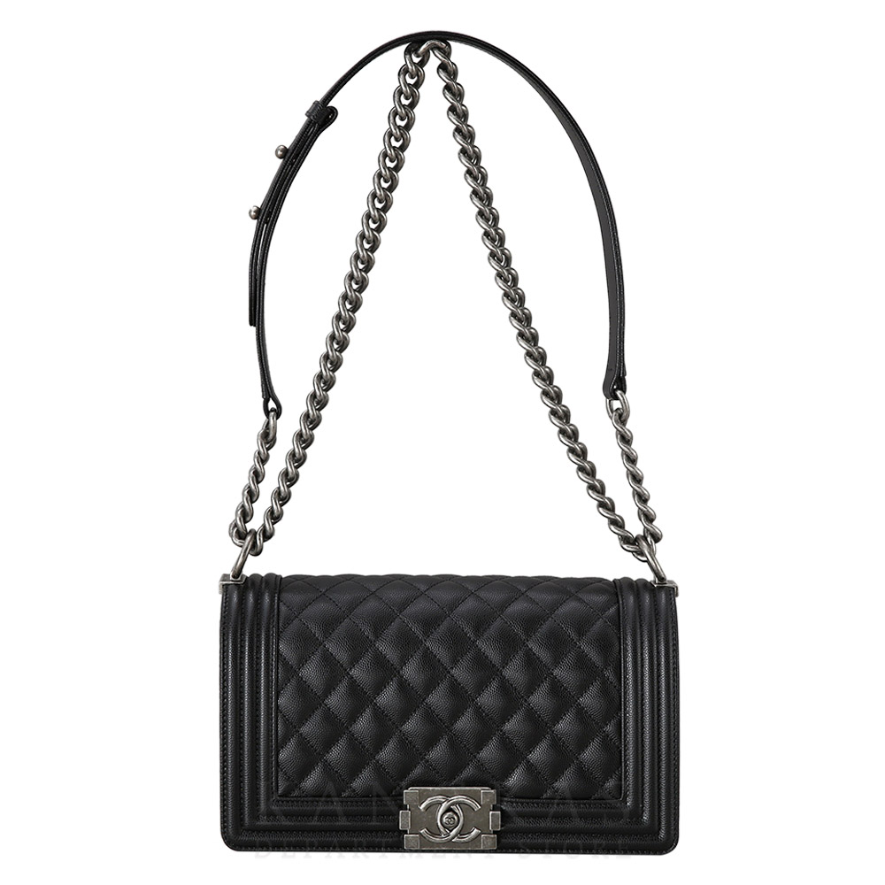 CHANEL(USED)샤넬 보이샤넬 캐비어 미듐