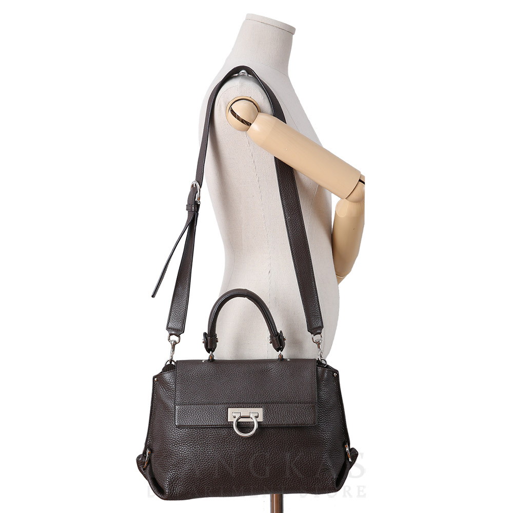 FERRAGAMO(USED)페레가모 간치니 탑 핸들겸 숄더백
