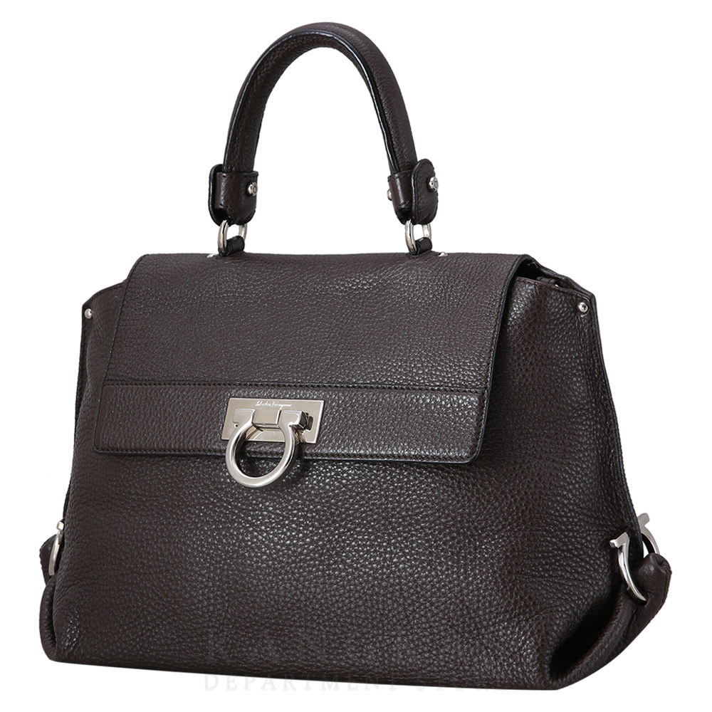 FERRAGAMO(USED)페레가모 간치니 탑 핸들겸 숄더백