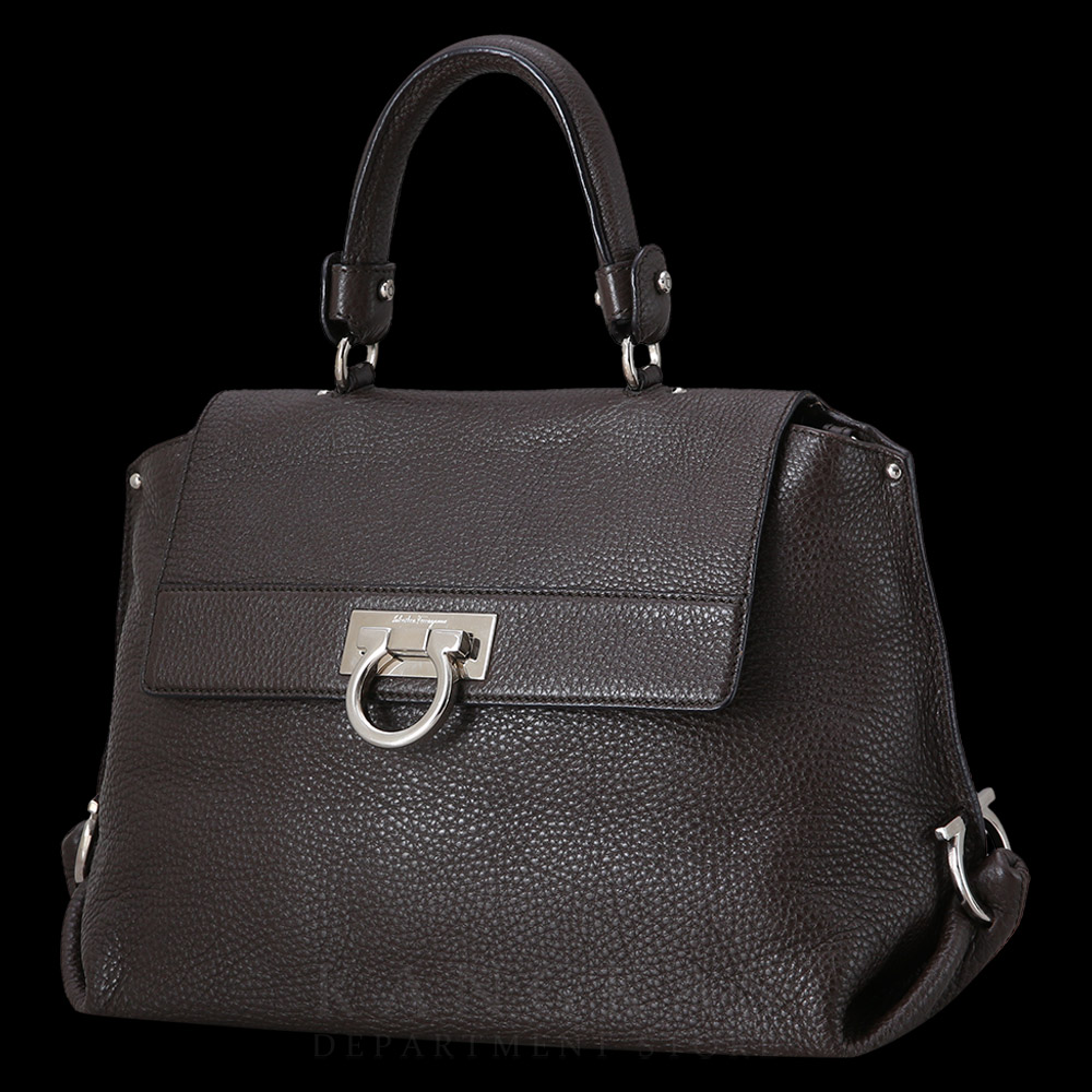 FERRAGAMO(USED)페레가모 간치니 탑 핸들겸 숄더백