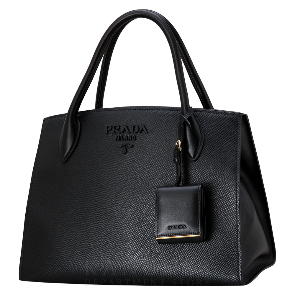 PRADA(USED)프라다 1BA155 사피아노 모노크롬 토트백