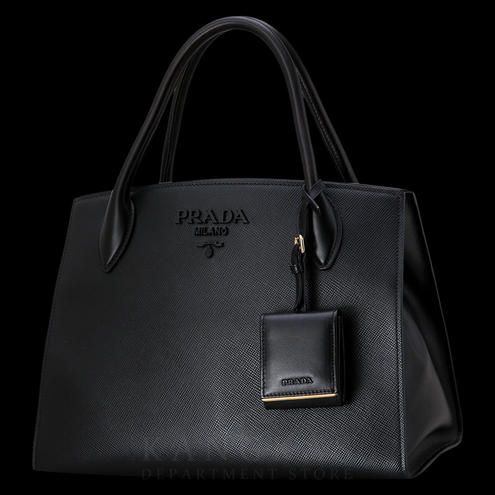 PRADA(USED)프라다 1BA155 사피아노 모노크롬 토트백