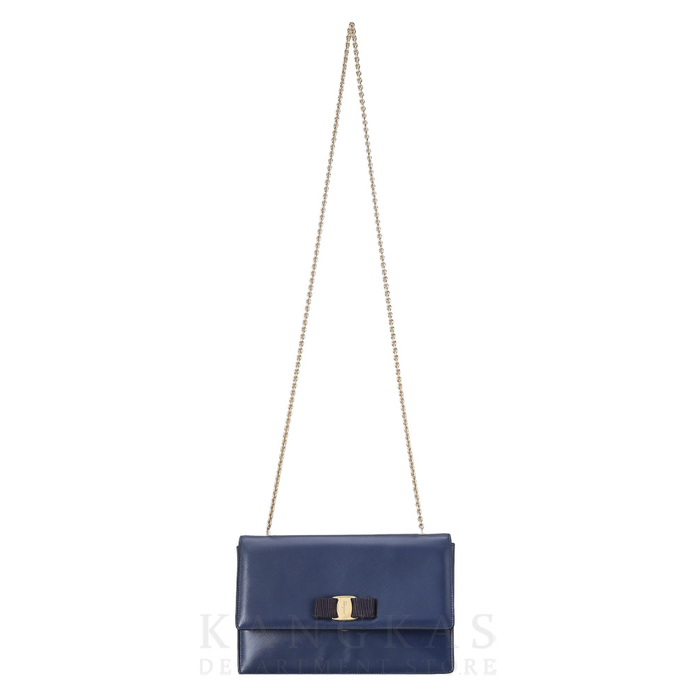 FERRAGAMO(USED)페레가모 바라리본 체인 숄더백