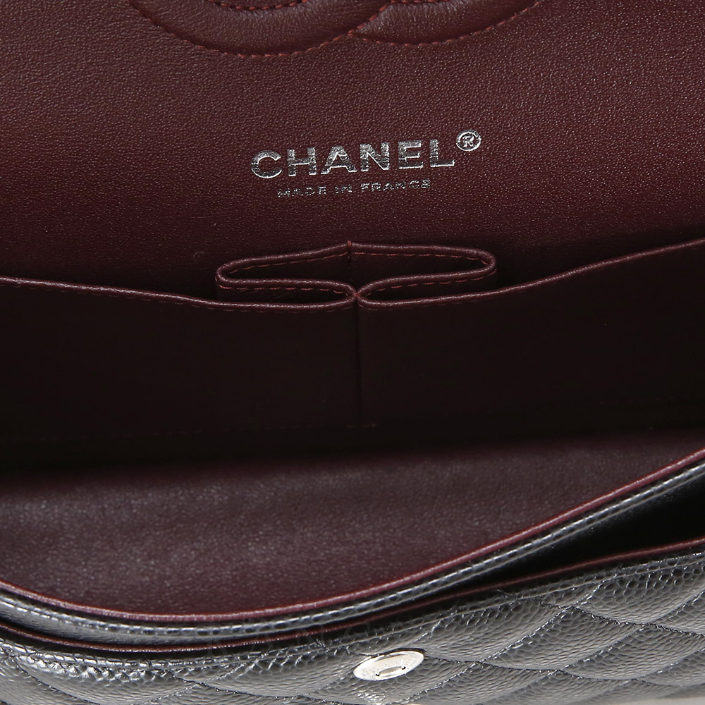 CHANEL(USED)샤넬 클래식 캐비어 미듐 은장