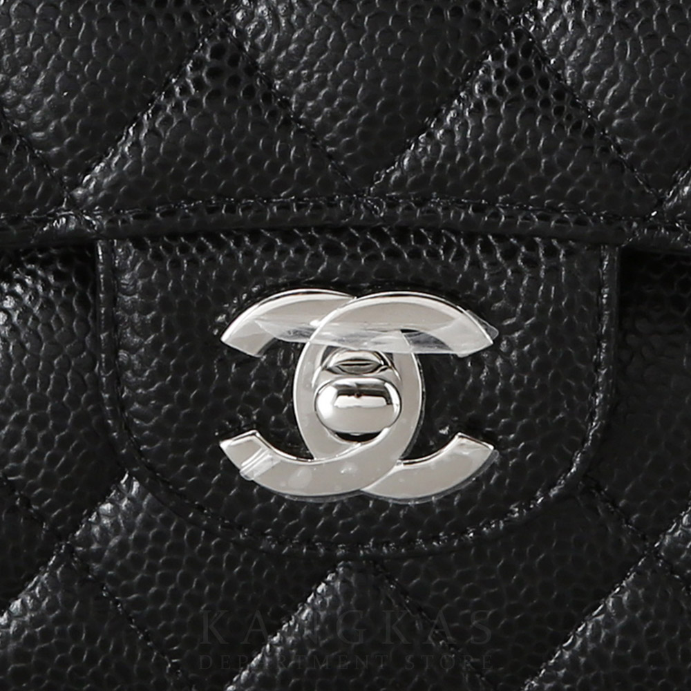 CHANEL(USED)샤넬 클래식 캐비어 미듐 은장