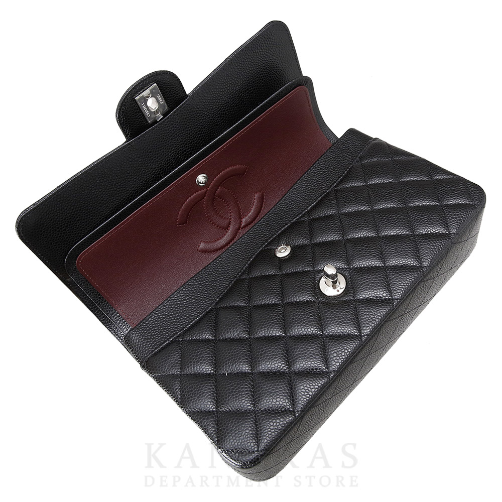 CHANEL(USED)샤넬 클래식 캐비어 미듐 은장