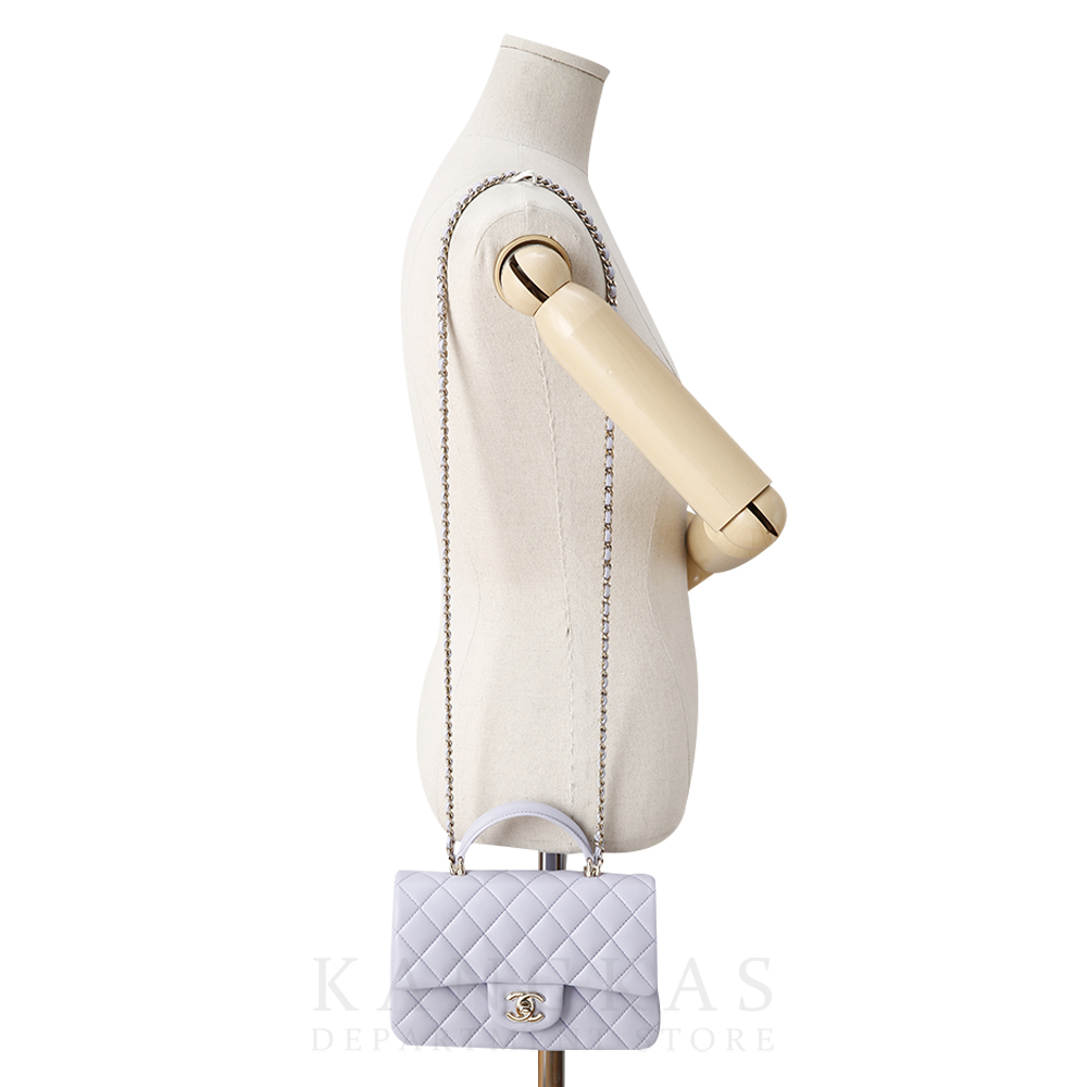 CHANEL(USED)샤넬 클래식 램스킨 탑 핸들백
