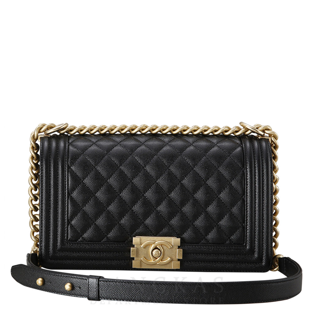 CHANEL(USED)샤넬 보이샤넬 캐비어 미듐