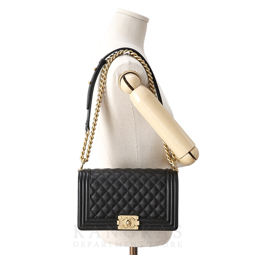 CHANEL(USED)샤넬 보이샤넬 캐비어 미듐