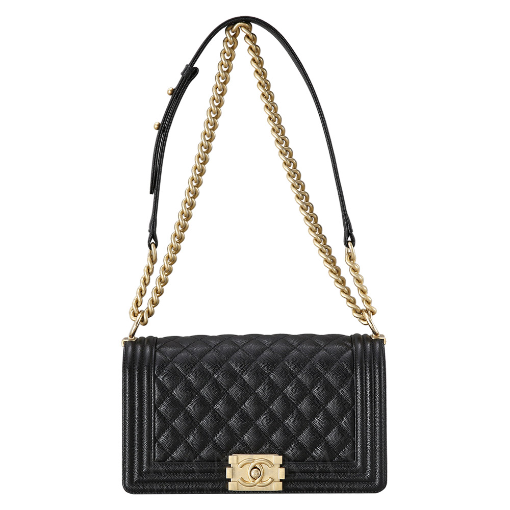 CHANEL(USED)샤넬 보이샤넬 캐비어 미듐