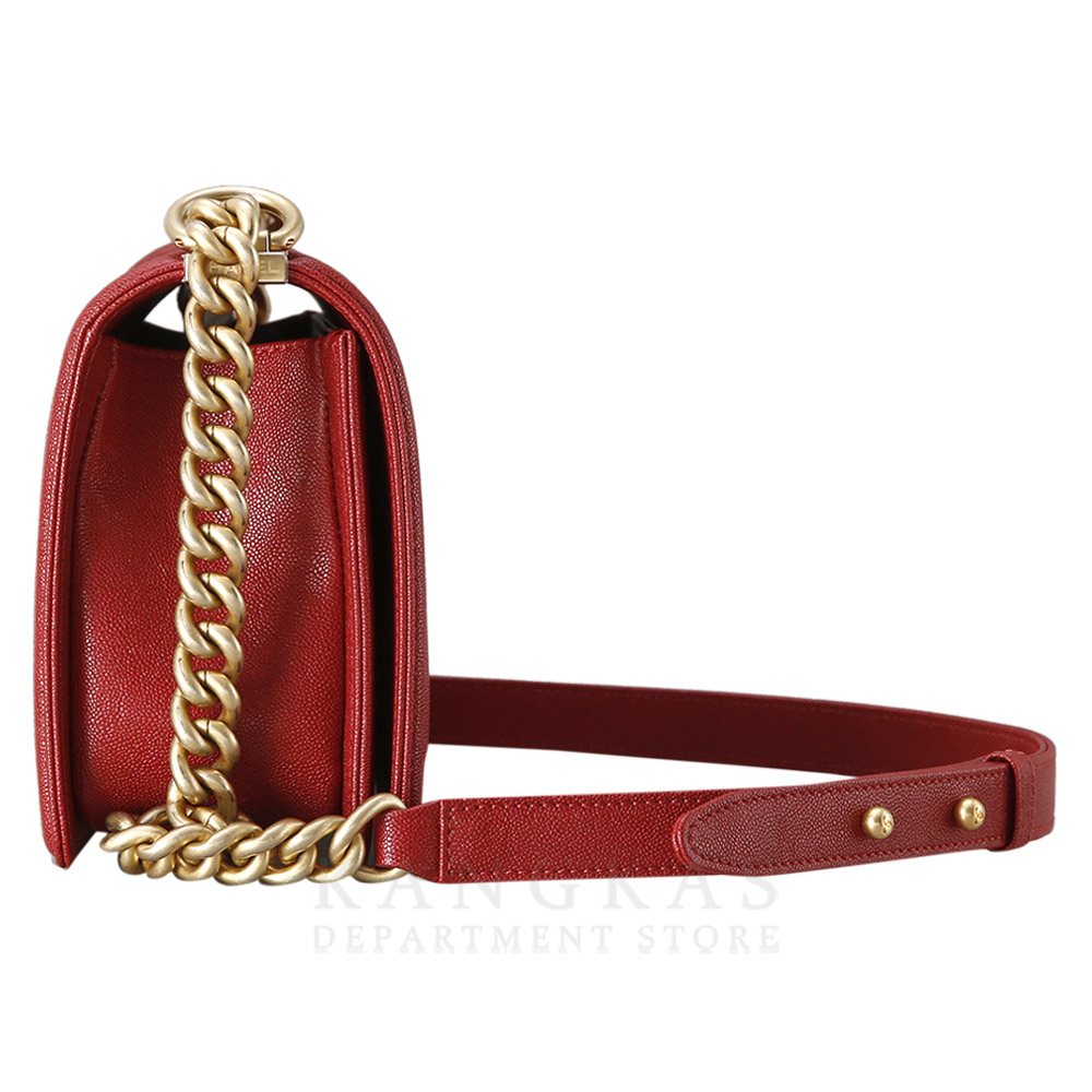 CHANEL(USED)샤넬 보이샤넬 캐비어 미듐 레드